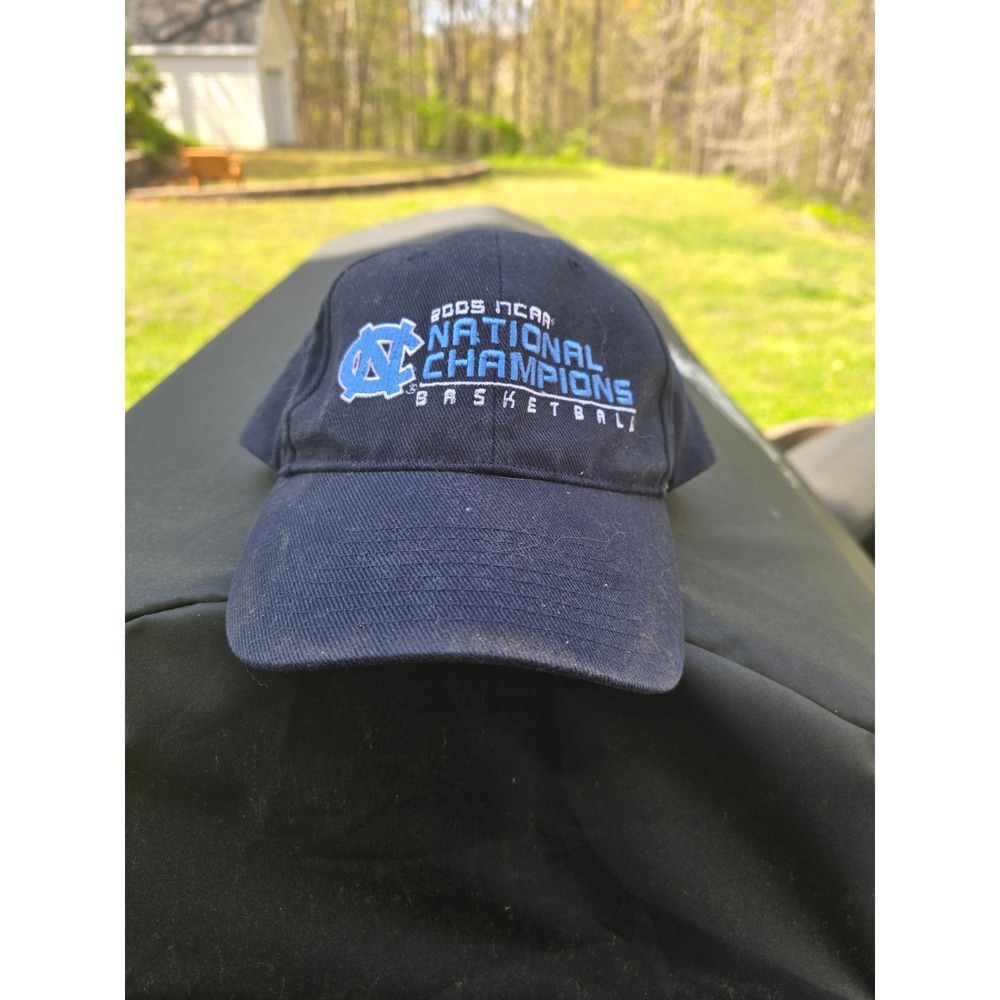 UNC Tar Heels 2005 NCAA National Champions Basketball Hat Twins Enterprise Navy